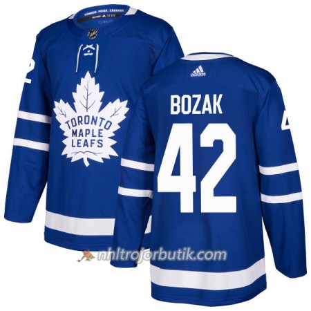 Män Ishockey Toronto Maple Leafs Tröja Tyler Bozak 42 Adidas 2017-2018 Blå Authentic